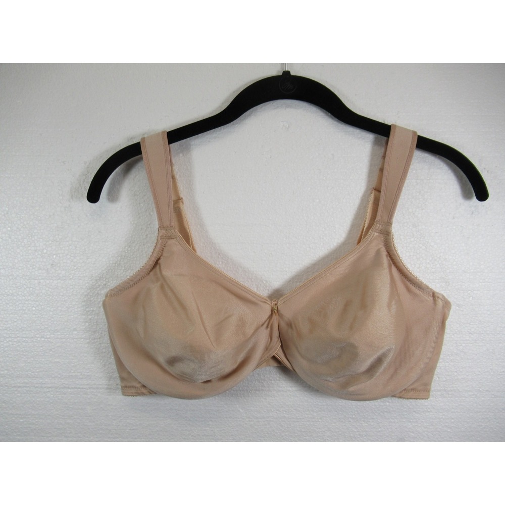 Wacoal Bodysuede Bra 38D Beige Underwire Unpadded 2-Ply 85185